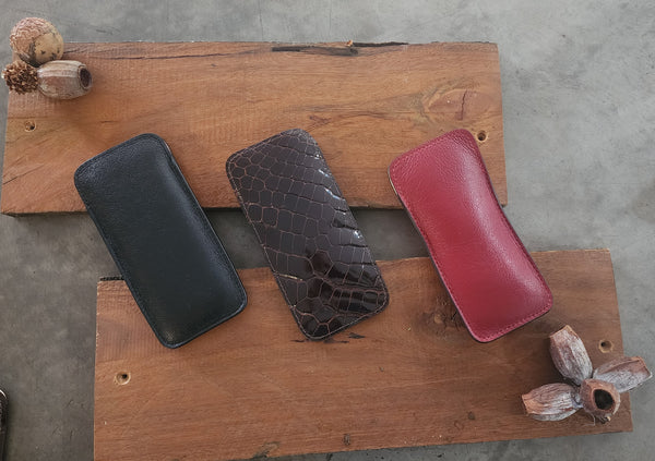Glasses pouch half croc