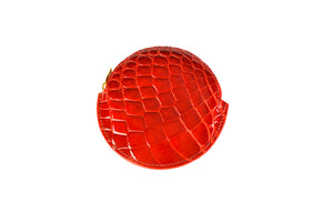 Round Coin Purse - Half Croc