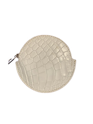 Round Coin Purse - Half Croc