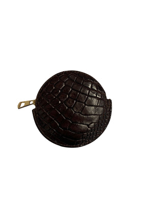 Round Coin Purse - Half Croc