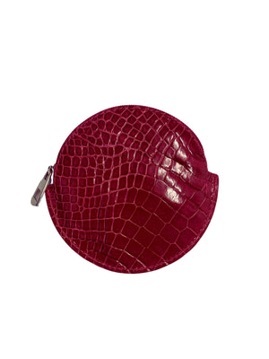 Round Coin Purse - Half Croc