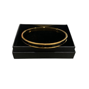 Crocodile Leather Narrow Hinged Bangle