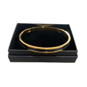 Crocodile Leather Narrow Hinged Bangle