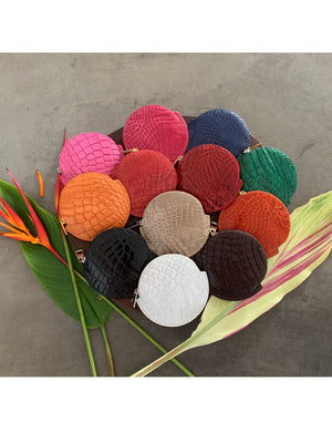 Full Crocodile Round Coin Purse