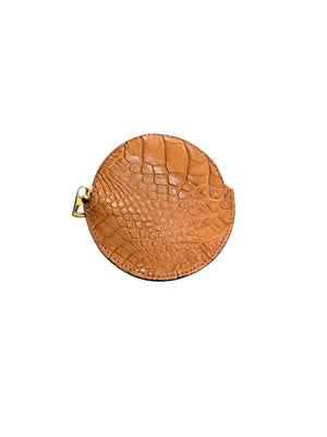Round Coin Purse - Half Croc