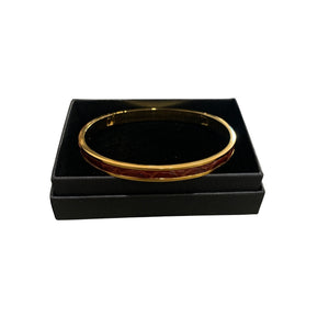 Crocodile Leather Narrow Hinged Bangle